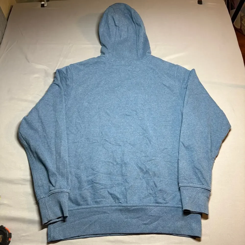 The north face mens blue hoodie